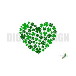 heart of clovers st.patricks svg png cricut silhouette digital design saint patricks