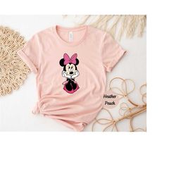 Minnie Shirt, Vintage Minnie Shirt, Disney Minnie Mouse Sweet Portrait T-Shirt, Disneyworld Shirt, Disney Woman Tee, Dis