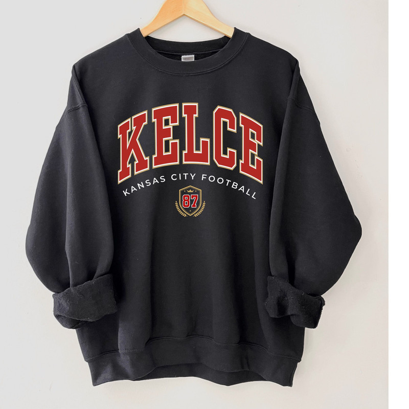Travis Kelce Football Crewneck, Travis Kelce Sweatshirt, Football Fan Tee, Gift for Girlfriend or Wife, Kansas City.jpg