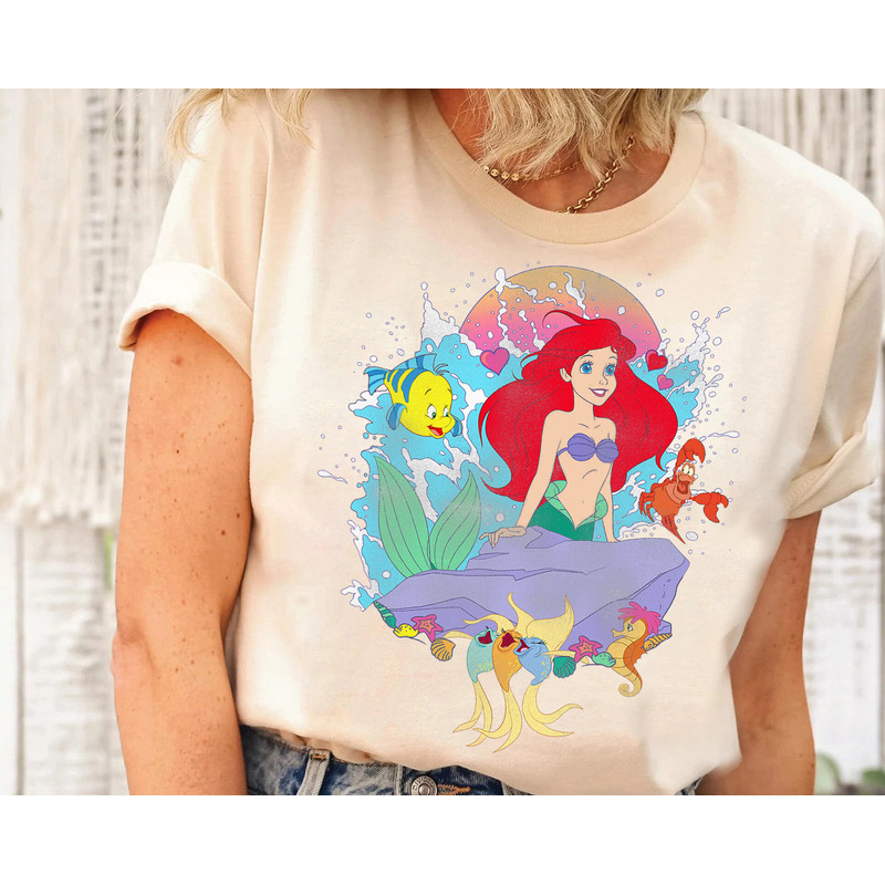 The Little Mermaid Ariel Splash Dsiney Shirt, Disney Family Matching Shirt, Walt Disney World Shirt, Disneyland Trip Outfits.jpg