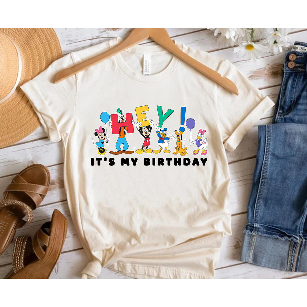 Mickey And Friedns It's My Birthday Disney Shirt, Disneyland Family Vacation Trip, WDW Matching Shirts, Magic Kingdom Outfits.jpg