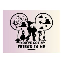 you've got a friend in me svg, toy story svg ears svg png clipart, cricut design svg png, cut file cricut, silhouette
