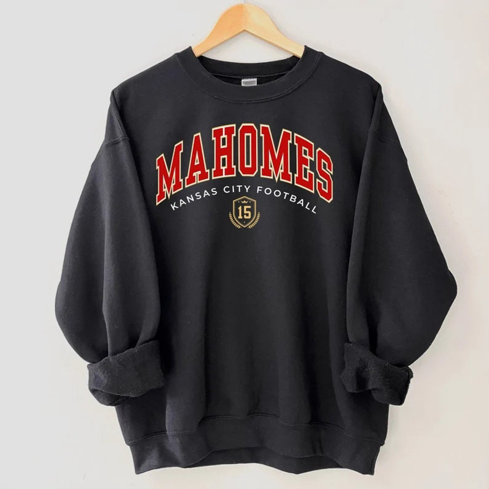 Patrick Mahomes Unisex Football Crewneck, Patrick Mahomes Sweatshirt, Football Fan Tee, Gift for Girlfriend or Wife, Kansas City.jpg
