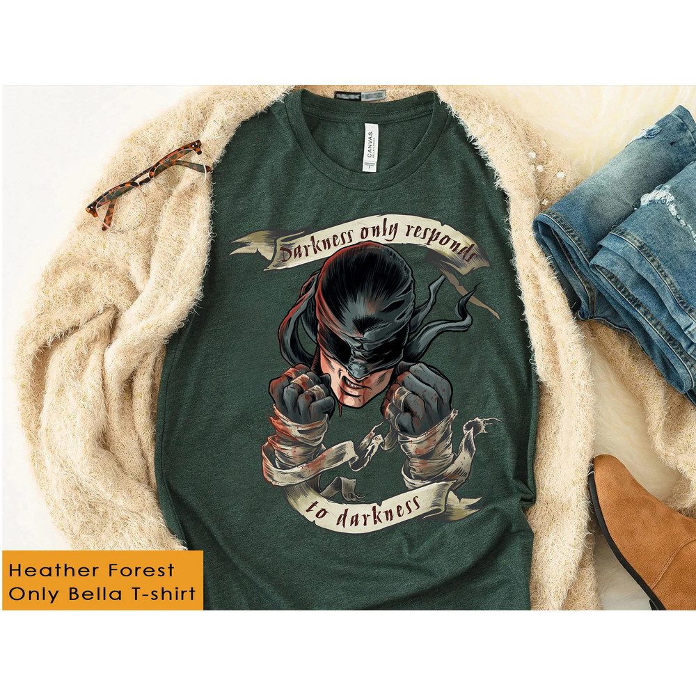 Marvel Daredevil Darkness Responds Graphic T-Shirt, Marvel Comic Book Shirt, Disneyland Family Matching Shirts, Walt Disney World.jpg