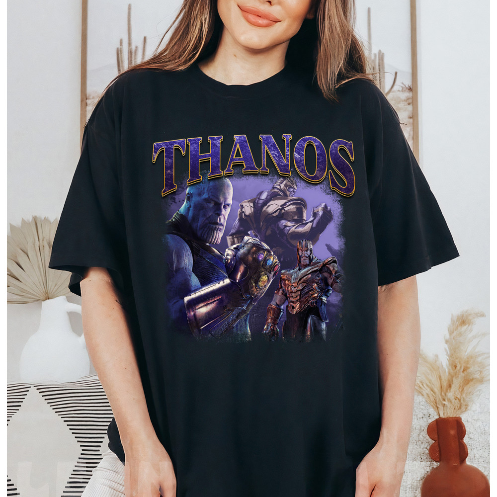 Thanos Poster Marvel Graphic Portrait Gift Shirt, Disneyland Family Matching Shirt, Marvel Comic Shirt, WDW Epcot Theme Park Shirt.jpg