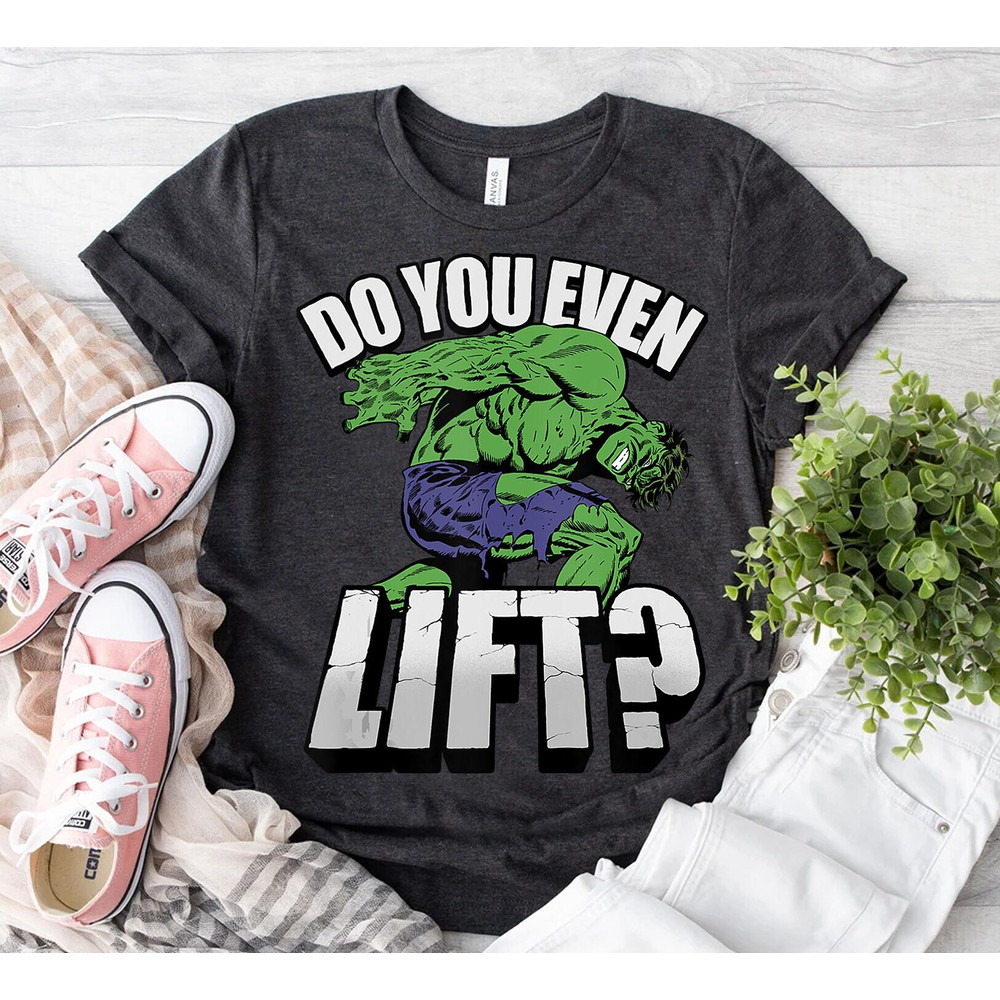 Marvel Hulk Do You Even Lift Retro Portrait Shirt, Disneyland Family Matching Shirt, Marvel Comic Shirt, WDW Epcot Theme Park Shirt.jpg