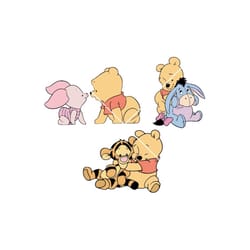 baby bear and friends svg png, pooh bear svg, bear honey jar svg, cartoon bear png, svg files for cricut, instant downlo