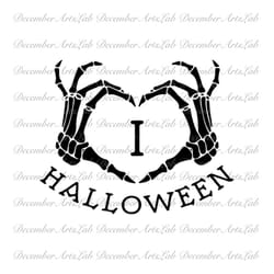 i love halloween svg, halloween svg, skeleton hand svg, skeleton svg, spooky season svg, retro halloween svg, skeleton h
