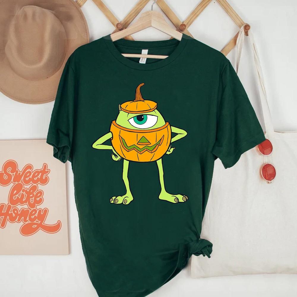 Monsters Inc Mike Pumpkin Halloween Disney Shirt, Mickey’s Not So Scary Party Gifts, Disney Trick or Treat, Halloween Matching Shirt.jpg
