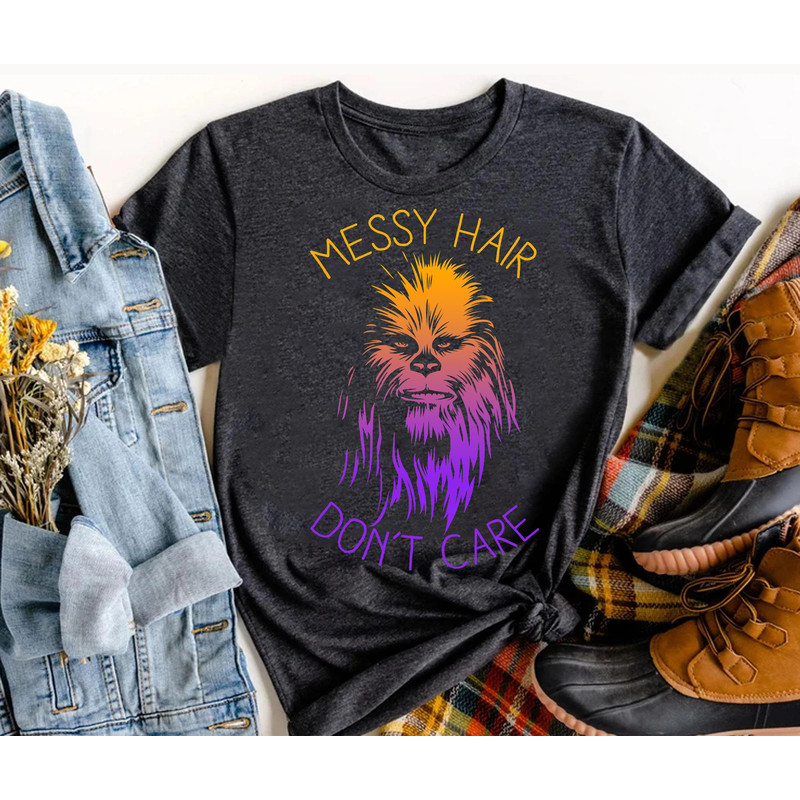 Star Wars Chewbacca Messy Hair Don't Care GraphicShirt, Star Wars Celebration, Galaxy's Edge, Star Wars Day, Walt Disney World Shirt.jpg