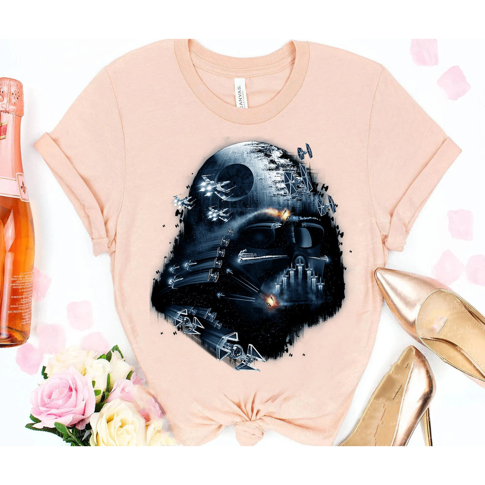 Star Wars Darth Vader Helmet Collage Graphic T-Shirt, Star Wars Celebration, Galaxy's Edge Tee, Disneyland WDW Family Matching Shirts.jpg