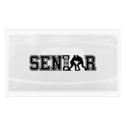 sports clipart: black word 'senior' in collegiate style with year 2024 and two wrestlers as letter 'o' - digital downloa