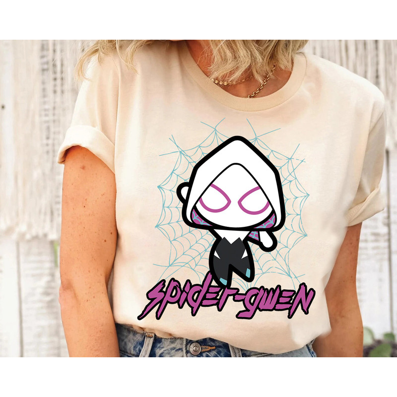 Marvel Spider-Gwen Cute Kawaii Epic Web Graphic Shirt, Disneyland Family Matching Shirt, Marvel Comic Shirt, WDW Epcot Theme Park Shirt.jpg