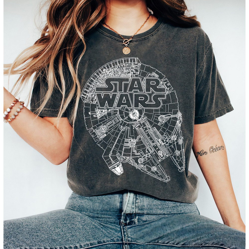 Star Wars Logo On Millenium Falcon Graphic, Star Wars Celebration, Galaxy's Edge, Star Wars Day, Walt Disney World Shirt, Magic Kingdom.jpg