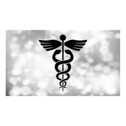 medical clipart: black medical caduceus symbol silhouette for medicine, doctors, nurses, hospital staff - digital downlo