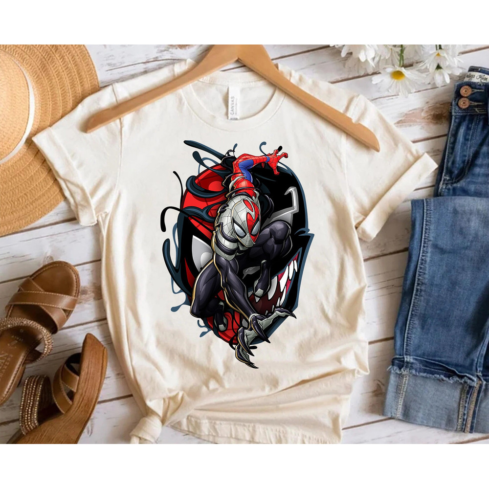 Marvel Spider-Man Maximum Venom Spider-Man Action Shot, Disneyland Family Matching Shirt, Marvel Comic Shirt, WDW Epcot Theme Park Shirt.jpg