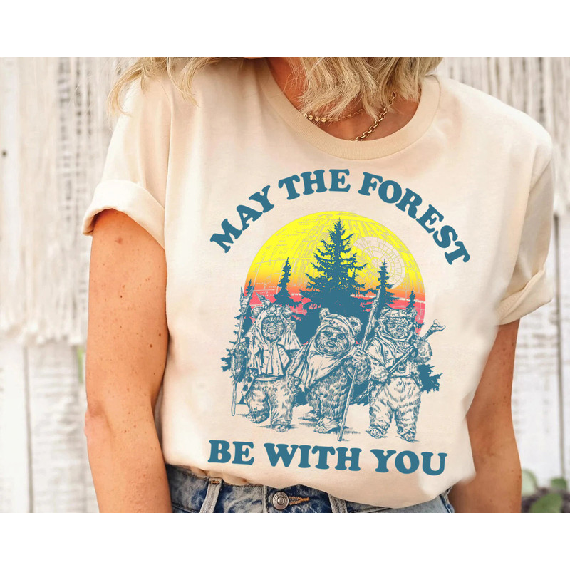 Star Wars Ewok Sunset May The Forest Be With You Earth Day, Star Wars Celebration, Galaxy's Edge, Star Wars Day, Walt Disney World Shirt.jpg