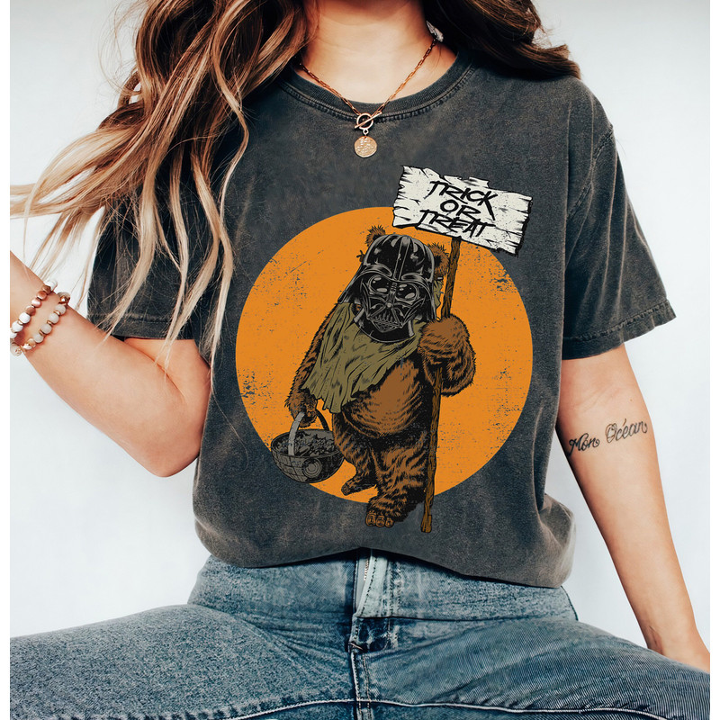 Star Wars Ewok as Darth Vader Halloween T-Shirt Shirt, Mickey’s Not So Scary Party Gifts, Disney Trick or Treat, Halloween Matching Shirt.jpg