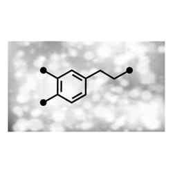 medical or science clipart: dopamine neurotransmitter molecule chemical structure symbol in black outline - digital down