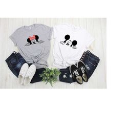 cute minnie mickey couple shirts, disney couple shirt, matching shirts, disneyworld clothes, custom trendy couple shirts