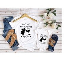 our first mother's day shirt, mothers day matching shirt, mother's day mommy and baby first outfit, new mom mother's day