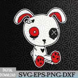 goth bunny doll lazy halloween costume scary creepy gothic svg, eps, png, dxf, digital download