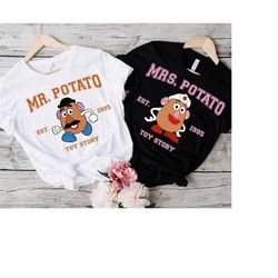 mr potato head shirt,  mr and mrs shirt, toy story t-shirt, couple shirts, cute mrs potato head tee, honeymoon outfit, f