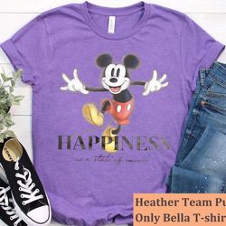 disney 100 anniversary mickey mouse d100 quote happiness tshirt, 100 years of wonder, mickey and friends, disneyland fam
