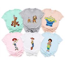 personalized toy story characters shirt, toy story friends shirt, disneyworld trip shirt, toy story characters birthday