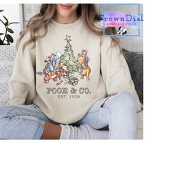 winnie the pooh christmas shirt, disney pooh and co est 1926 comfort shirt, pooh and friends shirt