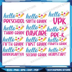 back to school svg bundle, hello preschool svg, preschool svg, back to school svg, school, instant download