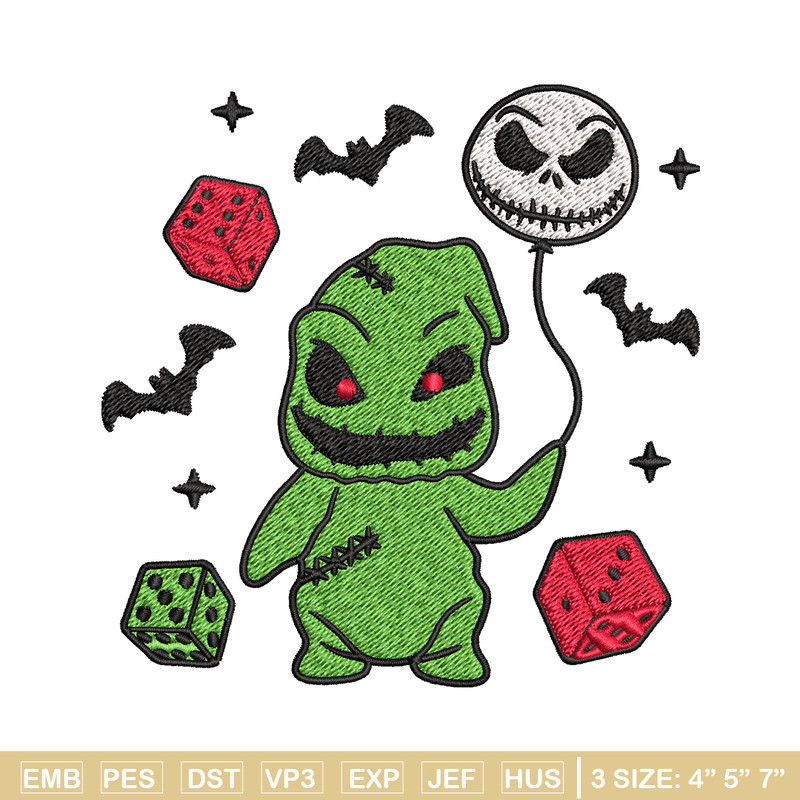 Baby Oogie Boogie balloon Embroidery design, halloween Embroidery, halloween design, Embroidery File, Digital download..jpg