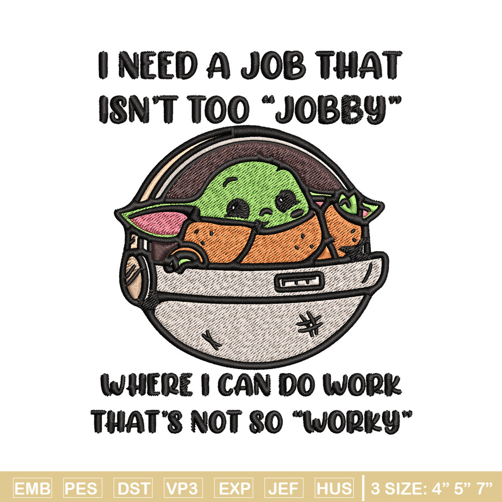 Baby yoda Embroidery design, Baby yoda Embroidery, cartoon design, Embroidery File, cartoon shirt, Digital download..jpg