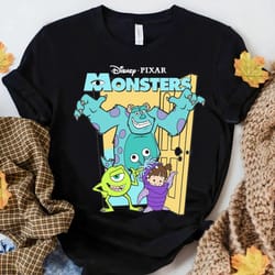disney monsters inc mike sully boo group poster shirt, disney family matching shirt, walt disney world shirt, disneyland