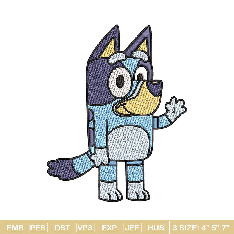 Bandit Heeler Embroidery, Bandit Heeler Embroidery, Embroidery File, cartoon design, cartoon shirt, Digital download..jpg