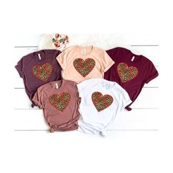 leopard heart shirt for baseball mom, t-mom shirt, baseball shirt for women, baseball season t-shirt, sports mom tee, fa