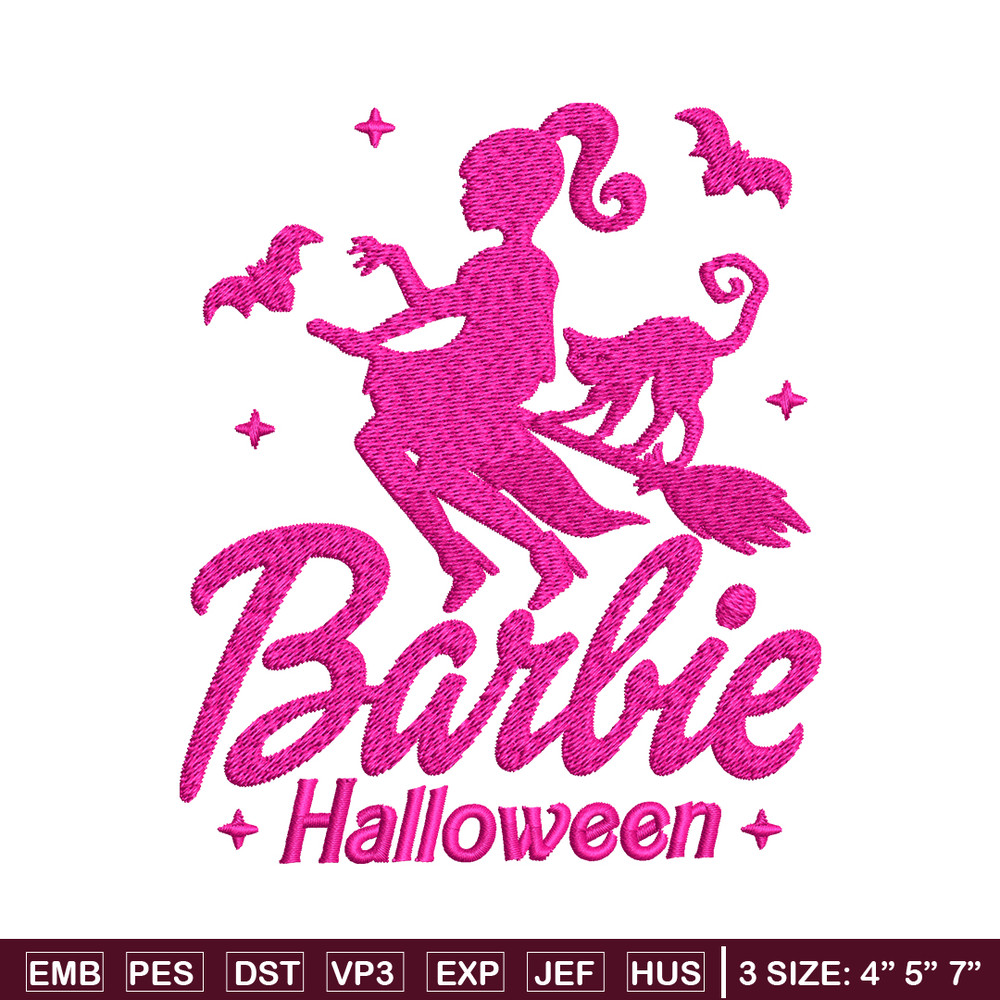 Barbie Halloween Embroidery, Barbie Halloween Embroidery, logo design, Embroidery File, logo shirt, Digital download..jpg