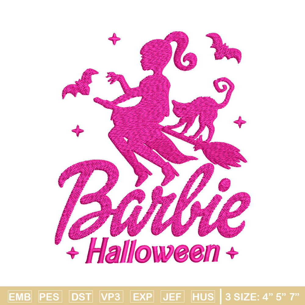 Barbie Halloween Embroidery, Barbie Halloween Embroidery, logo design, Embroidery File, logo shirt, Digital download..jpg