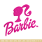 Barbie logo and her Embroidery, Barbie logo and her Embroidery, logo design, Embroidery File, Digital download..jpg