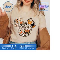 fall disney vacation, cute fall disney mickey shirt, disney fall vibes shirt, disneyland autumn vacation trip, disney fa