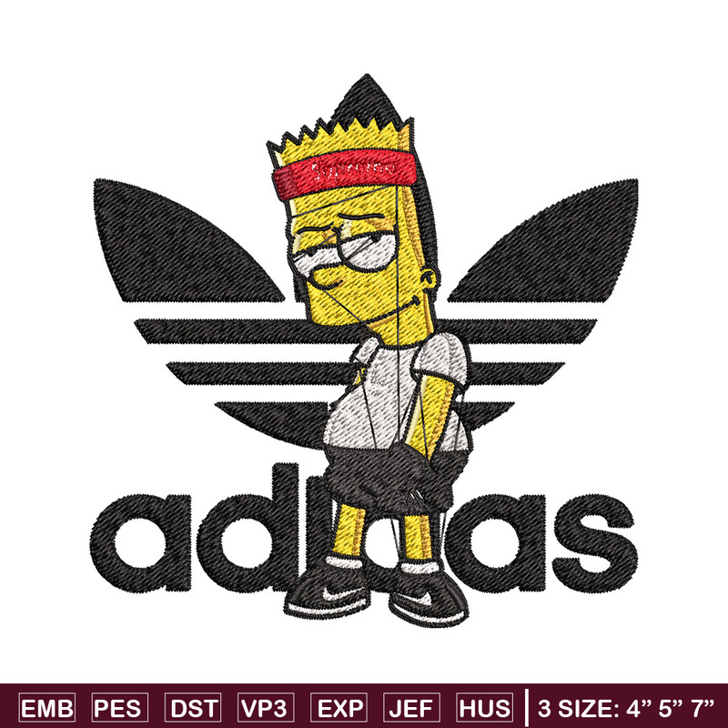 Bart adidas Embroidery Design, Adidas Embroidery, Embroidery File, Brand Embroidery, Logo shirt, Digital download.jpg