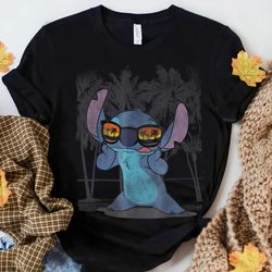 disney stitch on the beach funny lilo and stitch tshirt ,disney family matching shirt, walt disney world shirt, disneyla