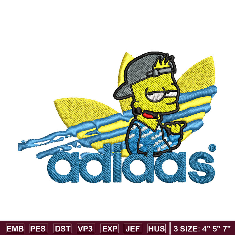 Bart bad boy adidas Embroidery Design,Adidas Embroidery, Brand Embroidery, Embroidery File, Logo shirt, Digital download.jpg