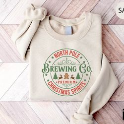 North Pole Brewing Co Shirt, Premium Christmas Spirits, Christmas Tee, Christmas Gift, Christmas Brewing Co, Cool Reinde