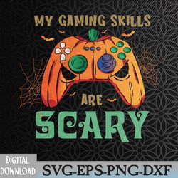 halloween jack o lantern gamer funny gaming skills boys kids t-shirt