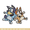 Bingo and Bluey Embroidery, Bluey Embroidery, Embroidery File, cartoon design, cartoon shirt, Digital download..jpg
