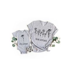 raising wildflowers shirt, little wildflower shirt, mommy and me outfit, matching mommy and me shirt, mom and baby shirt