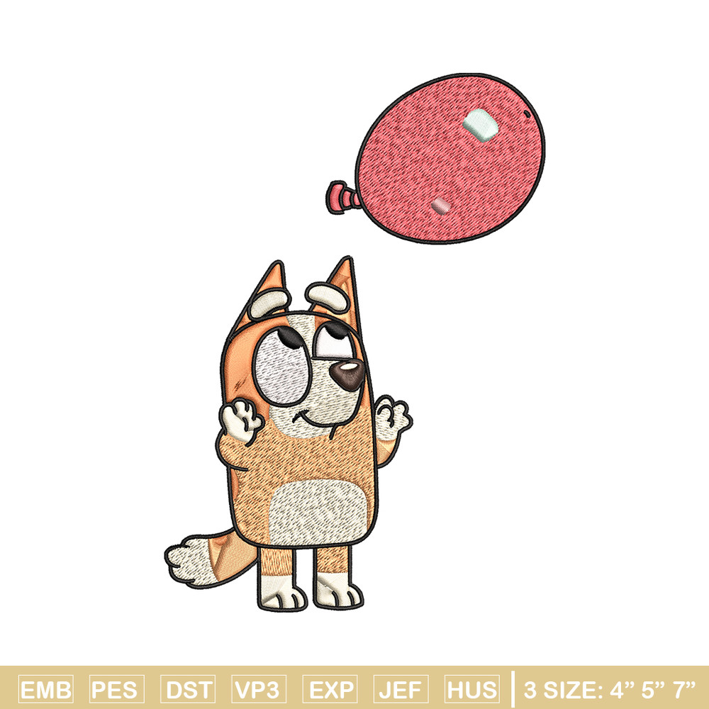 Bingo Heeler Balloon Embroidery, Bingo Heeler Cartoon Embroidery, Disney Embroidery, Embroidery File, digital download..jpg