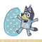 Bluey 6th Birthday Embroidery design, Bluey Cartoon Embroidery, Disney Embroidery, Embroidery File, digital download.jpg