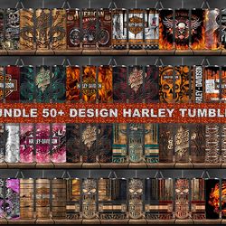 bundle 50  design harley tumbler, tumbler bundle design, sublimation tumbler bundle, 20oz skinny tumbler 01
